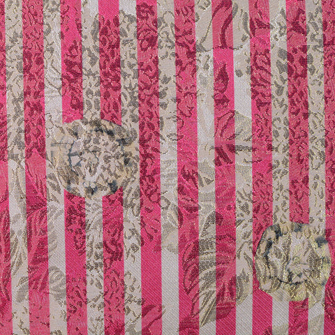 Pink Floral Jacquard, Poly-Cotton, 150 gsm