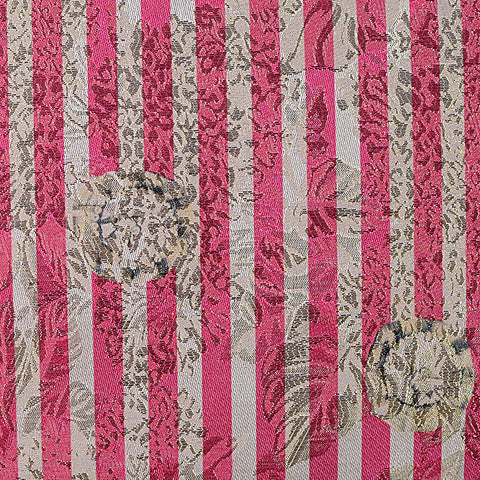 Pink Floral Jacquard, Poly-Cotton, 150 gsm