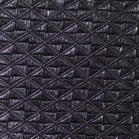 Black Geometric-Square Jacquard, Poly-Cotton
