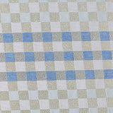 Blue Glitter-Check Jacquard, Poly-Cotton — texture