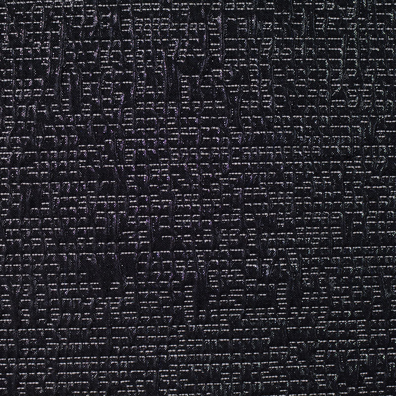 Black Abstract-Dash Jacquard, Poly-Viscose