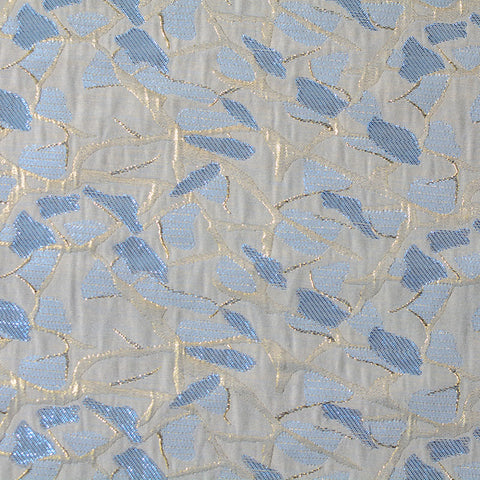 Blue Abstract Jacquard, Polyester, 180 gsm