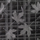 Black Leaves Jacquard, Polyester — texture