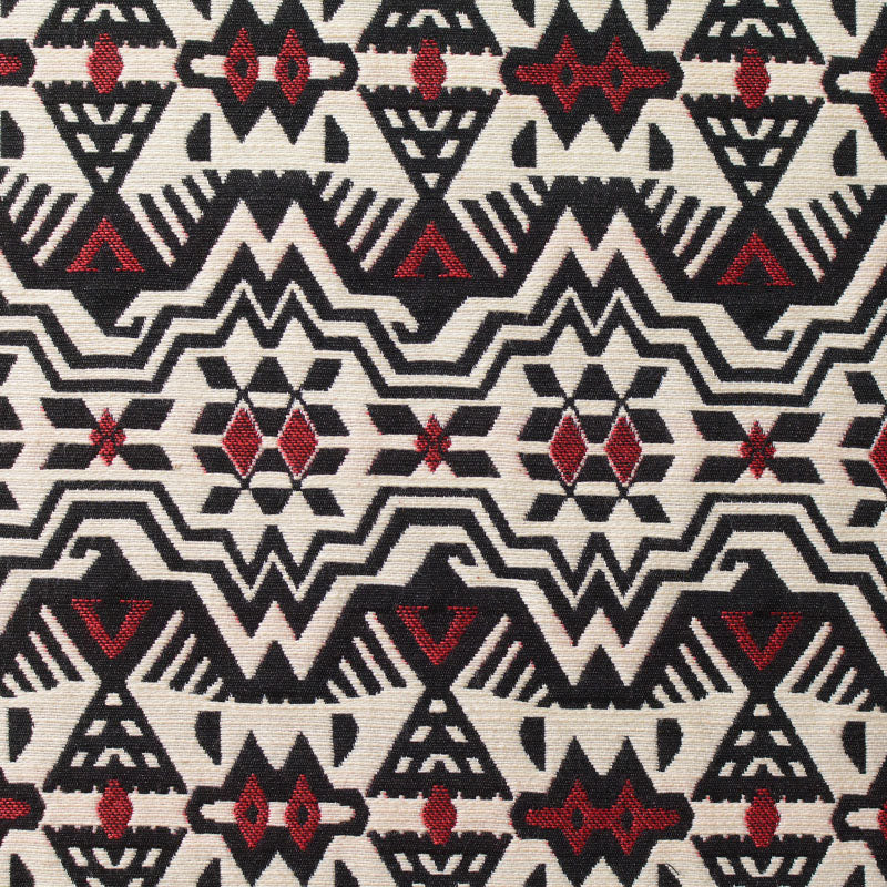Black Geometric Jacquard, Polyester, 300 gsm
