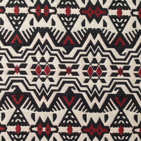 Black Geometric Jacquard, Polyester, 300 gsm