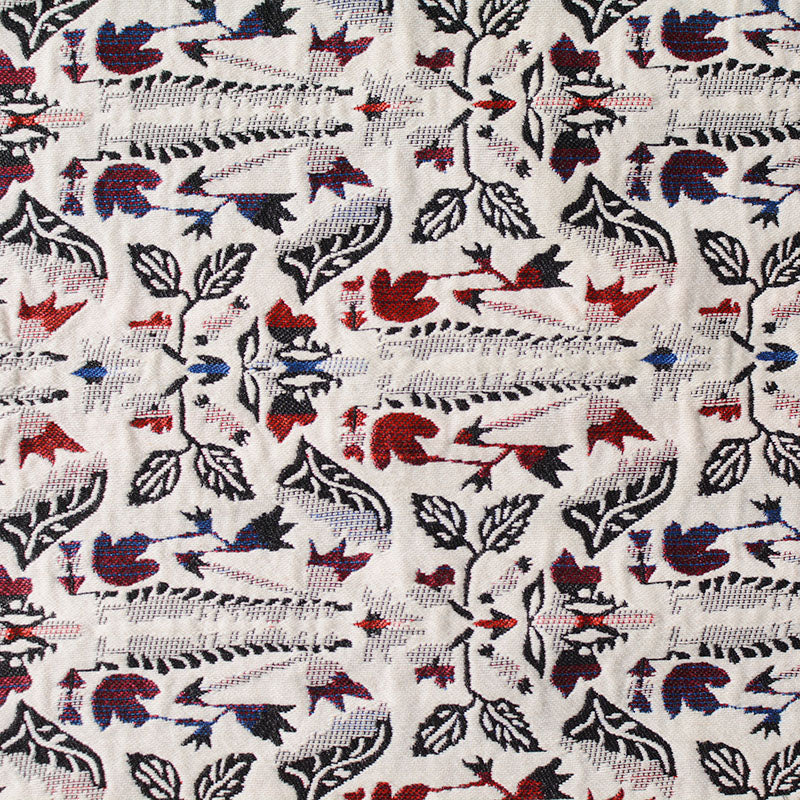 Black Leaves Jacquard, Polyester, 355 gsm