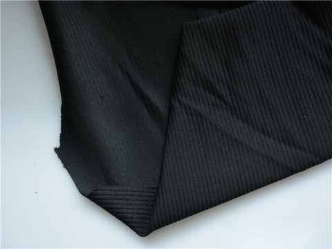 Polyester Stretch Knit Fabric, 280 gsm, 150 cm — Black