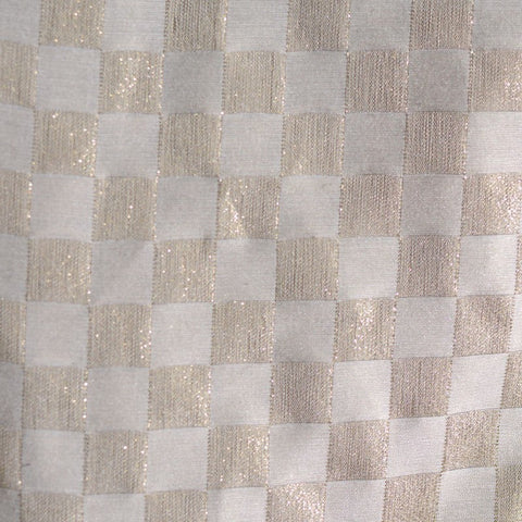 White Check Jacquard, Polyester