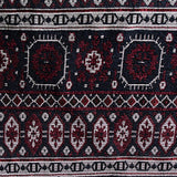Dark Blue Floral Jacquard, Polyester — texture