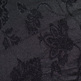 Black Tone-on-Tone Floral Jacquard, Polyester