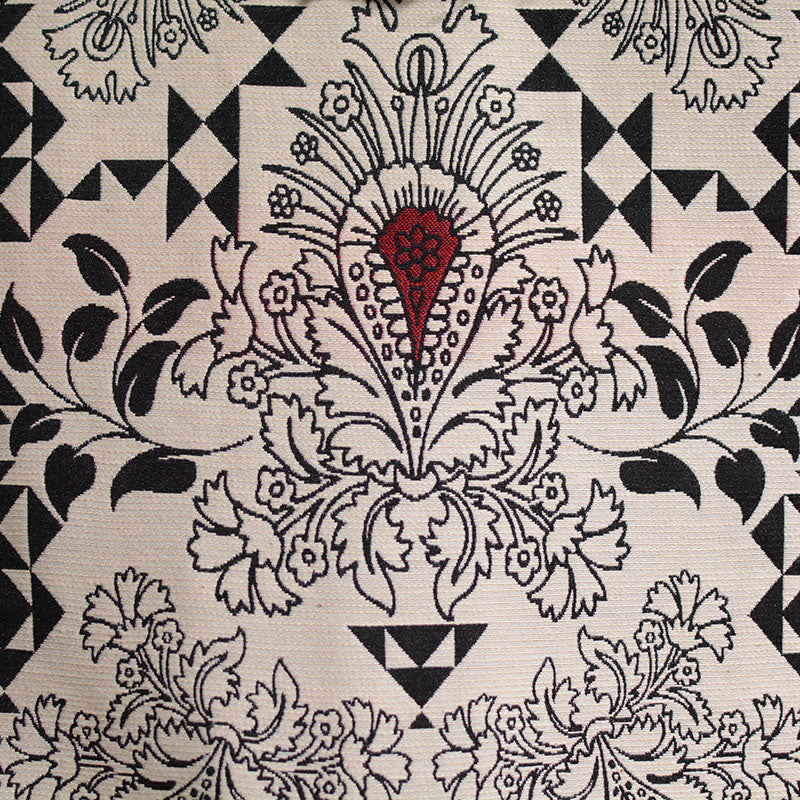 Black Floral Jacquard, Polyester, 290 gsm