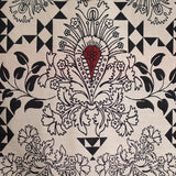 Black Floral Jacquard, Polyester