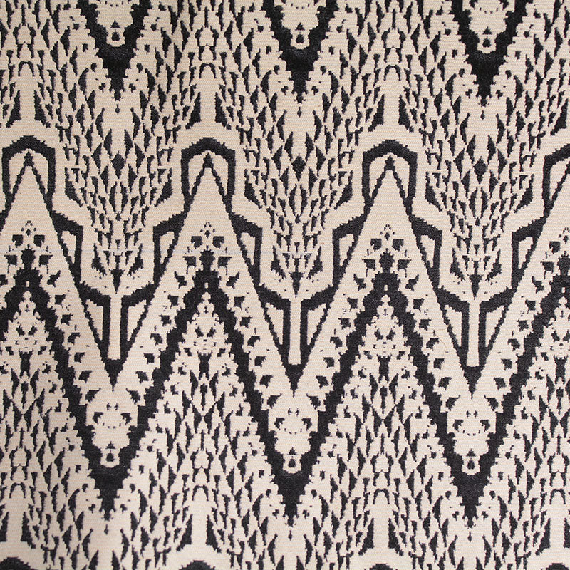 Black Abstract-Zigzag Jacquard, Polyester