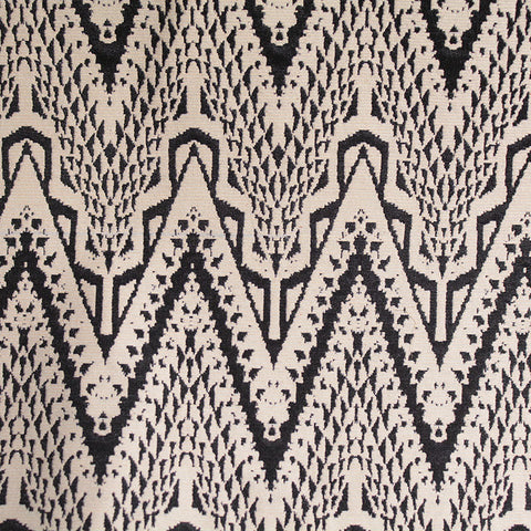 Black Abstract-Zigzag Jacquard, Polyester