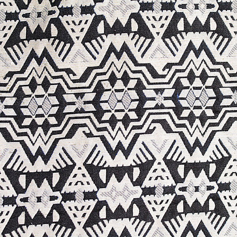 Black Geometric Jacquard, Polyester, 305 gsm