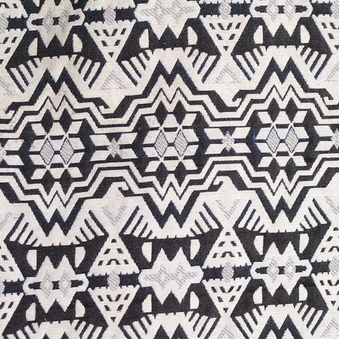Black Geometric Jacquard, Polyester, 305 gsm
