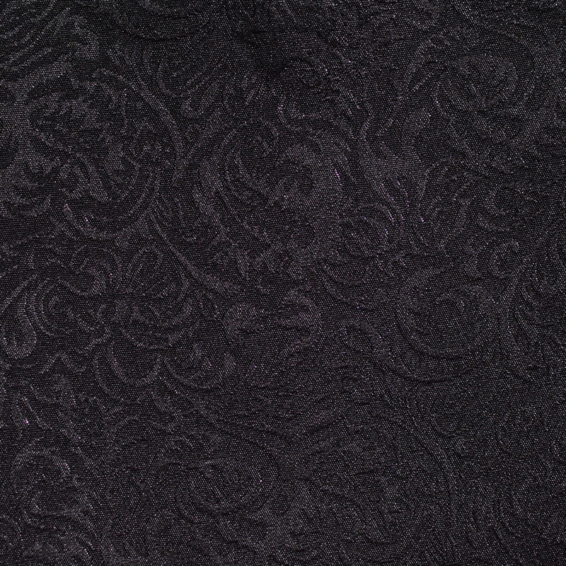 Black Floral Jacquard, Polyester, 140 gsm