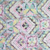 White Butterflies Jacquard, Poly-Cotton — texture