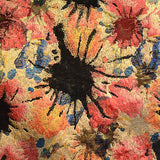 Black Floral Jacquard, Polyester — texture