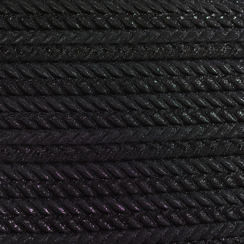 Black Glitter Jacquard, Polyester