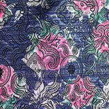 Jacquard 100% Polyester Woven Fabric, 177 gsm, 145 cm — Navy — texture