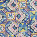 Blue Butterflies Jacquard, Poly-Cotton