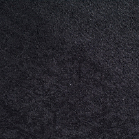 Black Tone-on-Tone Floral Jacquard, Cotton