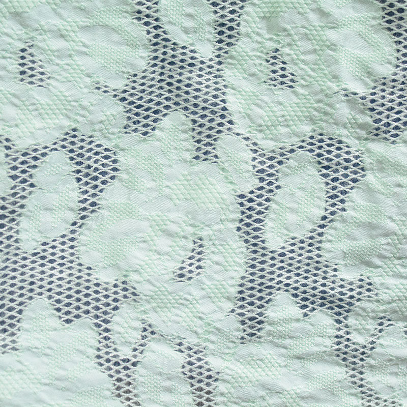Jacquard 100% Polyester Woven Fabric, 200 gsm, 150 cm — White