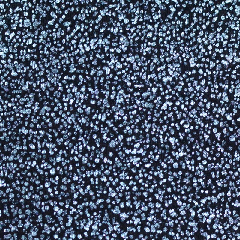Silver-Blue Dots Interlock Knit, Polyester