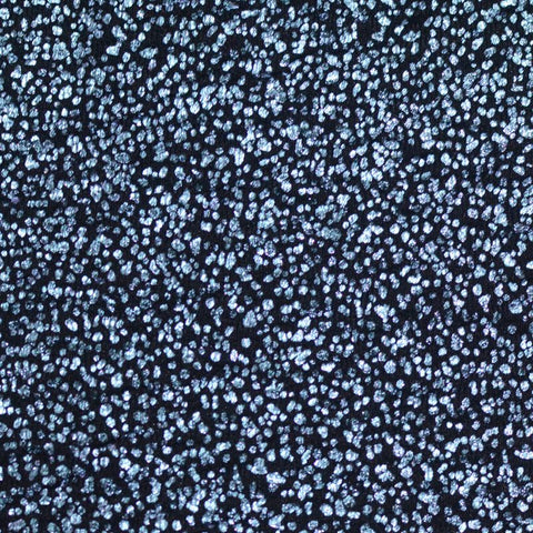 Silver-Blue Dots Interlock Knit, Polyester