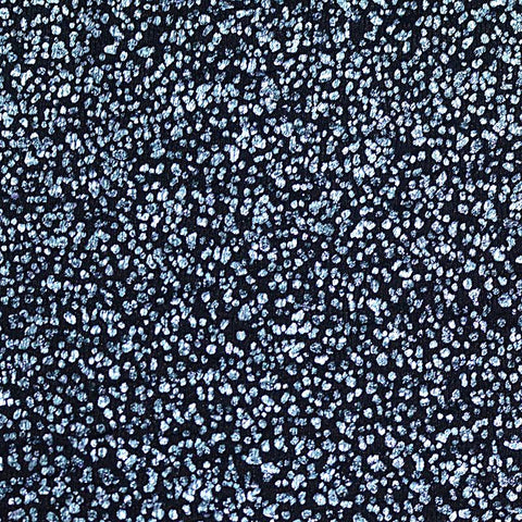 Silver-Blue Dots Interlock Knit, Polyester