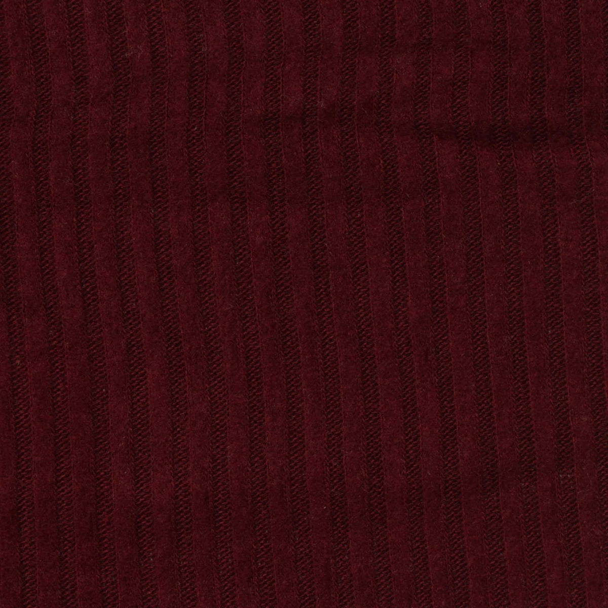 Brushed Polyester Viscose Stretch Rib Knit Fabric, 220 gsm, 152 cm — Red