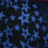 Blue Stars Jacquard, Poly-Viscose