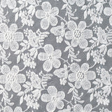 White Floral Knit, Polyester — texture