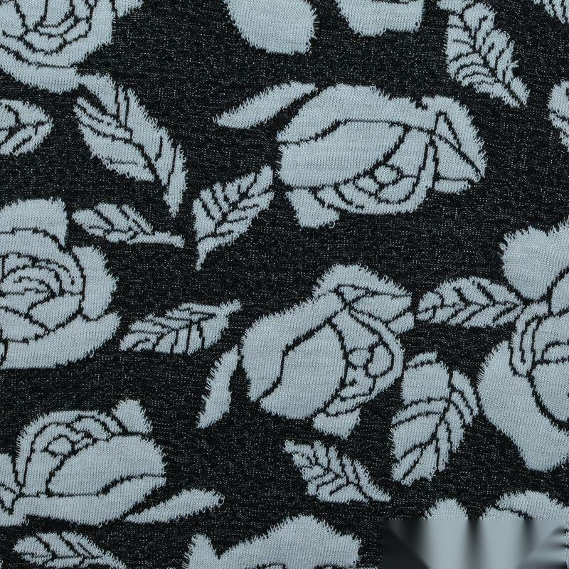 Light Blue Floral Jacquard, Polyester