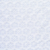 White Tone-on-Tone Floral Jacquard, Cotton — texture