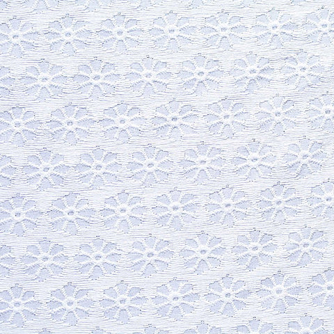 White Tone-on-Tone Floral Jacquard, Cotton