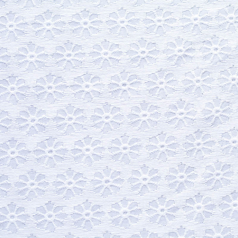 White Tone-on-Tone Floral Jacquard, Cotton