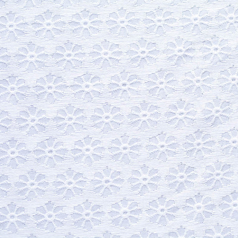 White Tone-on-Tone Floral Jacquard, Cotton