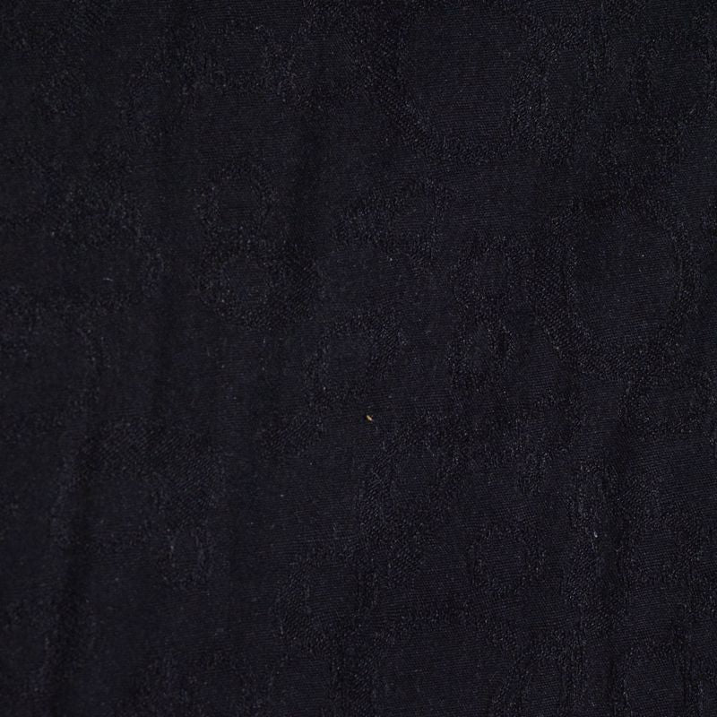 Black Tone-on-Tone Floral Jacquard, Viscose