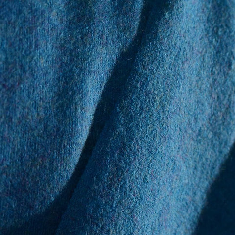 Blue Marl Knit, Poly-Wool, 304 gsm