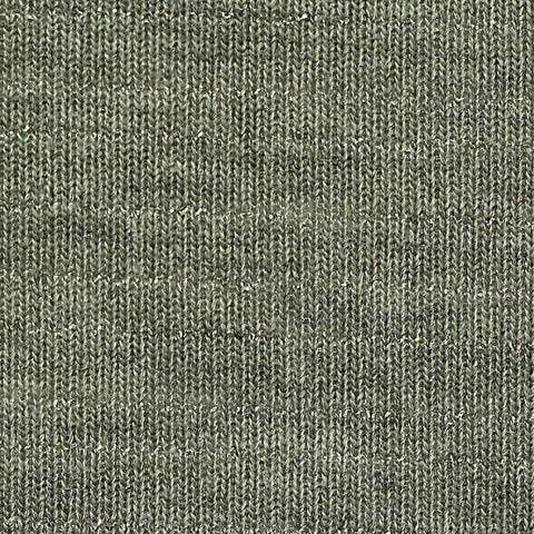 Green Heather Jersey Knit, Poly-Metallic