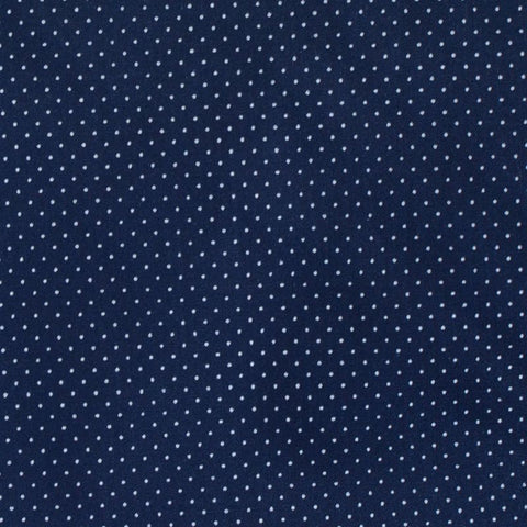 White Dots Poplin, Cotton-Poly, 115 gsm