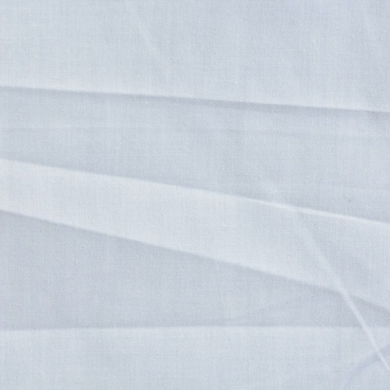 Polyester Cotton Poplin Fabric, 115 gsm, 147 cm — White