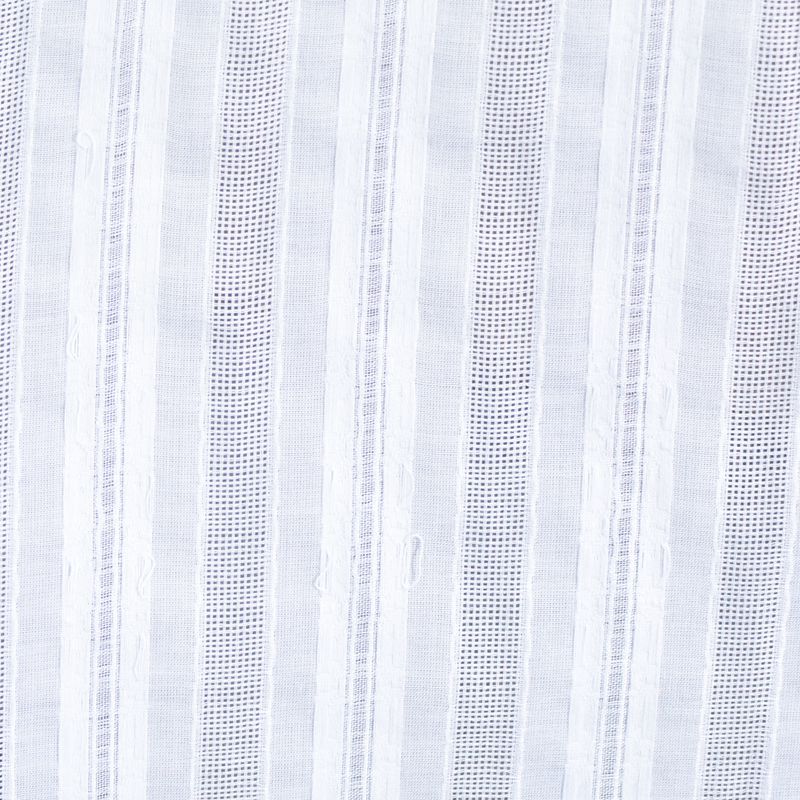 White Vertical-Stripe Jacquard, Cotton-Viscose