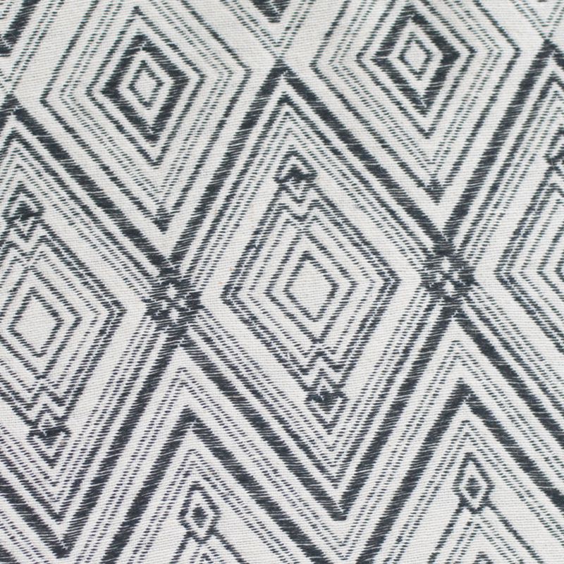 Black Geometric-Diamond Woven, Cotton-Poly