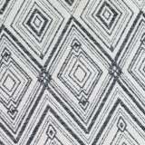 Black Geometric-Diamond Woven, Cotton-Poly
