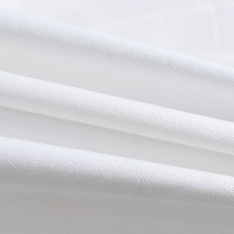 Cotton Stretch Twill Fabric, 200 gsm, 110 cm — White