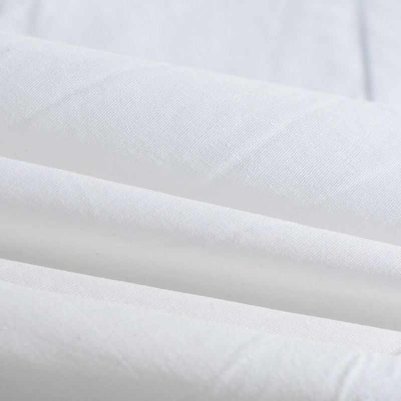 Cotton Stretch Poplin Fabric, 97 gsm, 150 cm — White