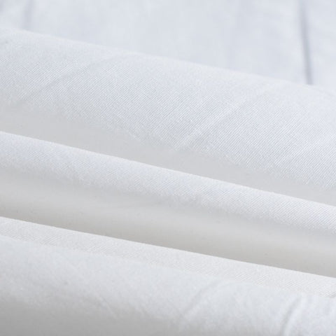 Cotton Stretch Poplin Fabric, 97 gsm, 150 cm — White